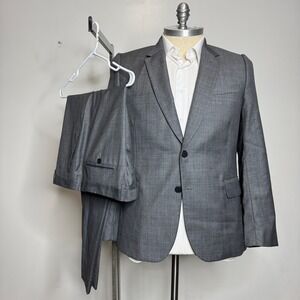 Paul Smith Soho Fit Gray Wool Blend Two-Piece Suit‎ 46R 38W